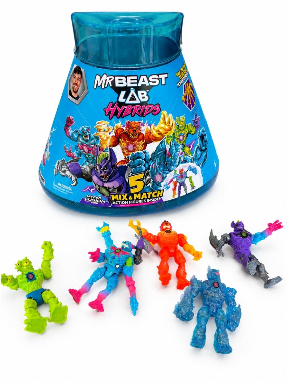 Mr Beast Lab Hybrids Mix & Match Action Figure Set | 5 Collectible Monster Toys